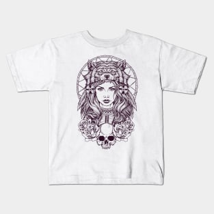 Wolf girl Kids T-Shirt